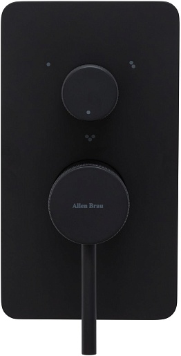 Allen Brau Смеситель для ванны Priority 5.31A11-31 (с внутренней частью, 3 выхода) черный матовый – картинка-5